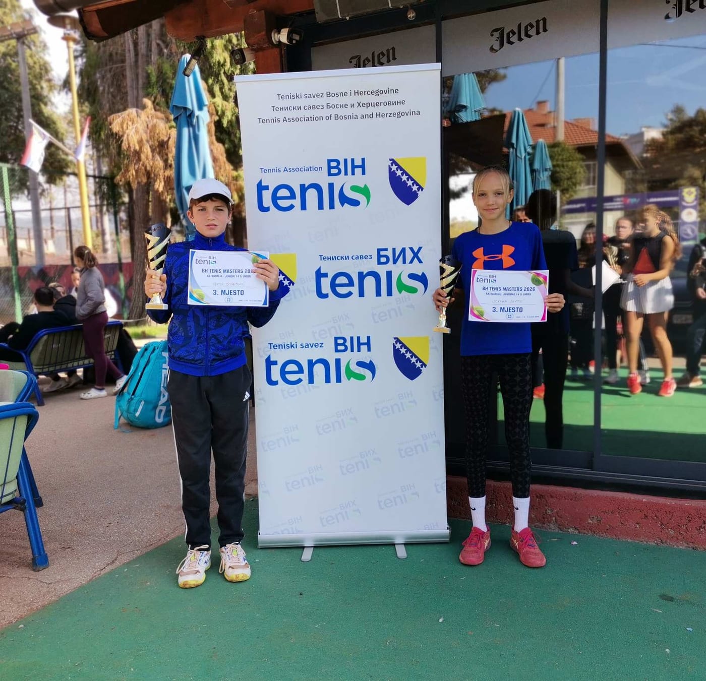 Viktor Dzigumovic i Jovana Jevtic, treceplasirani na BH Tenis Mastersu do 14 godina