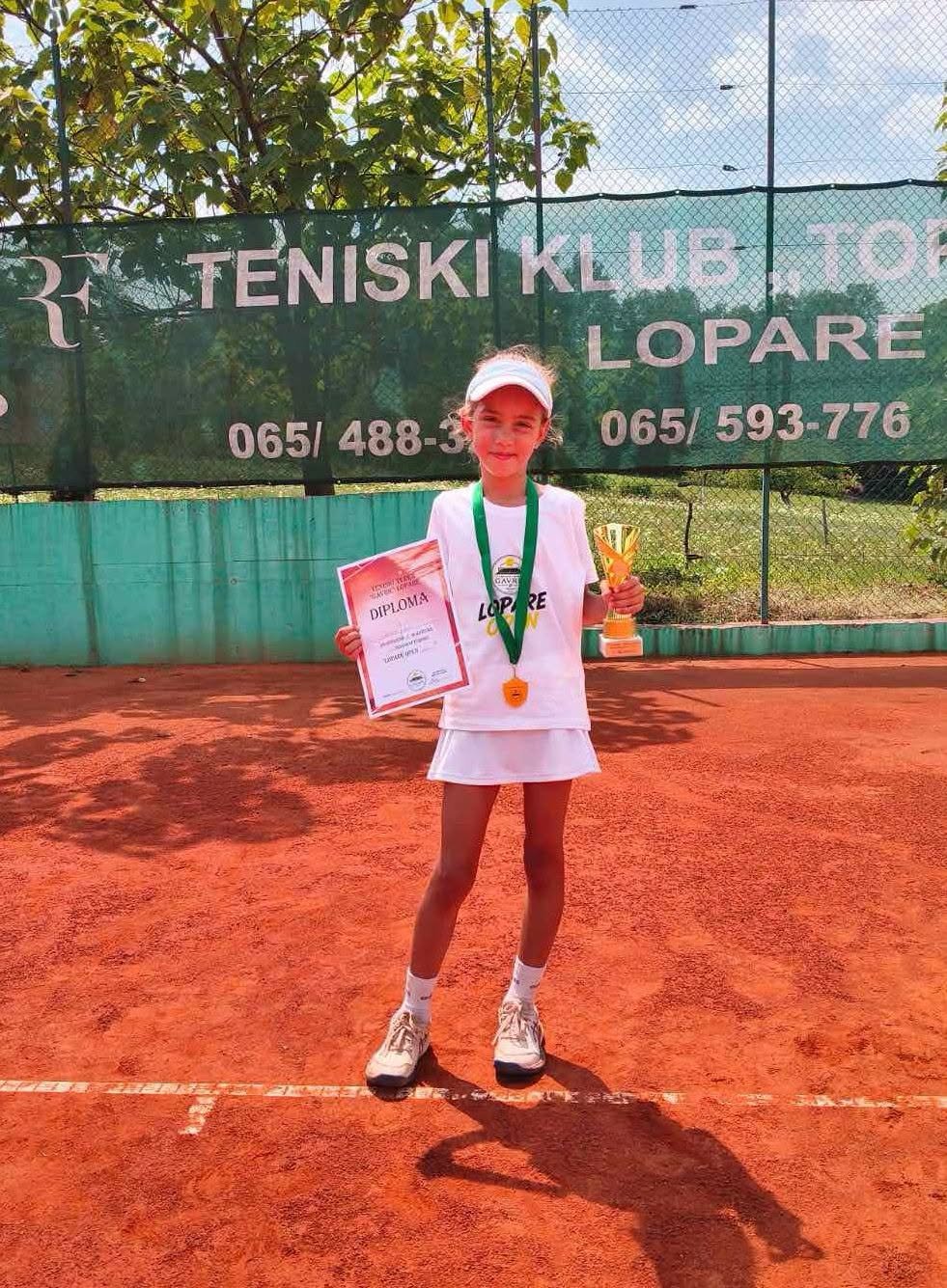 Andrea Ignjic — pobjednica turnira Lopare open do 9 godina